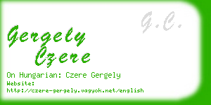 gergely czere business card